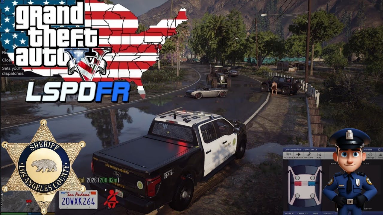 [NO COMMENTARY] GTA V | LSPDFR - LASD PATROL, SHOPLIFTING, DRAGS AND PURSUITS