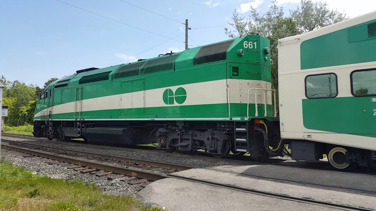 GO Train Departing Rouge Hill Go Station