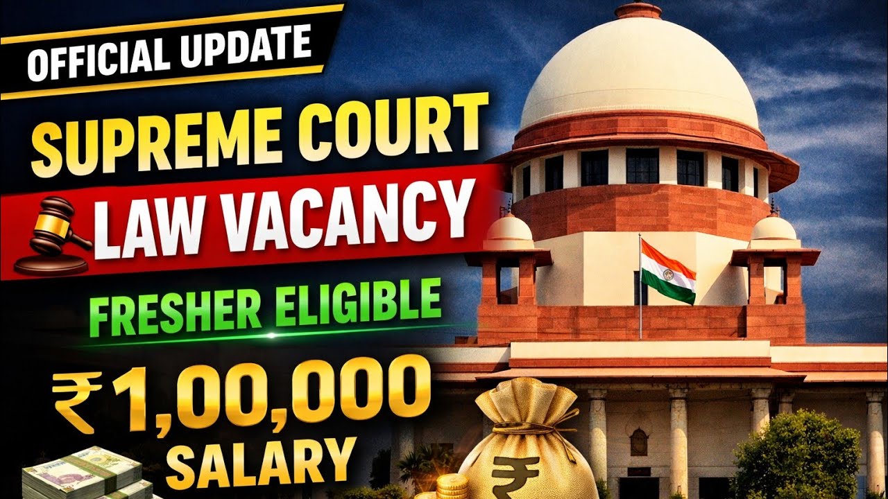 Supreme court law vacancy freshers