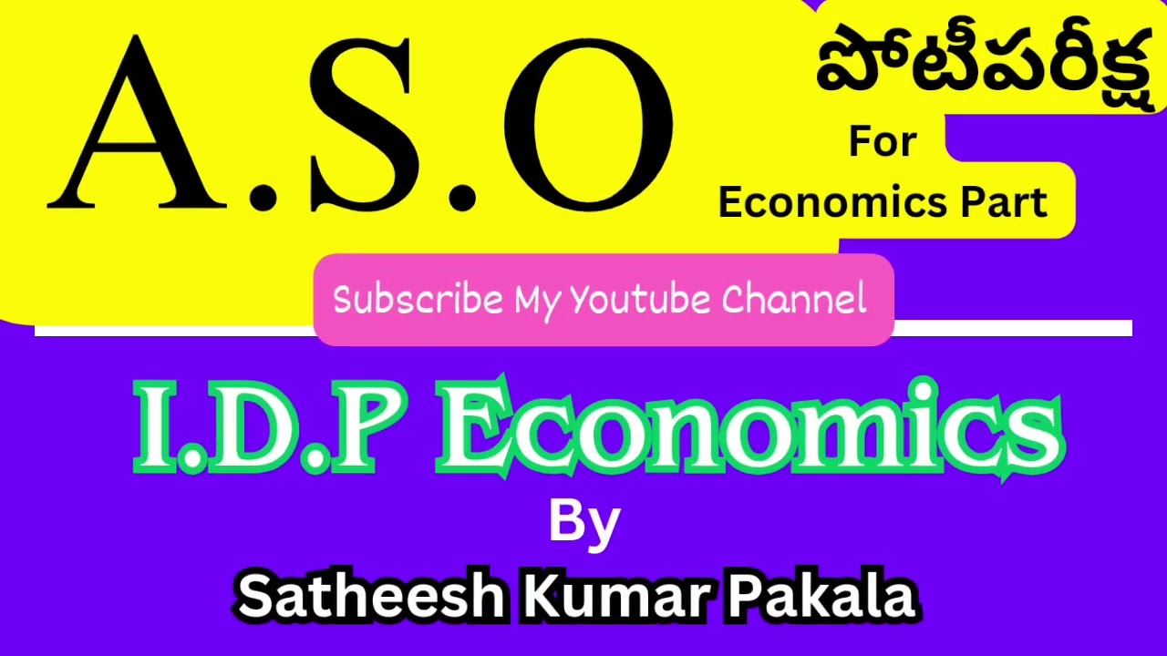 #ASO exam - Economics Part #appsc #aso