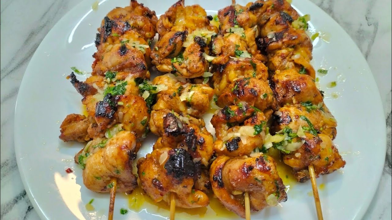 Honey Garlic Chicken Skewers | Easy Honey Garlic Chicken Recipe |