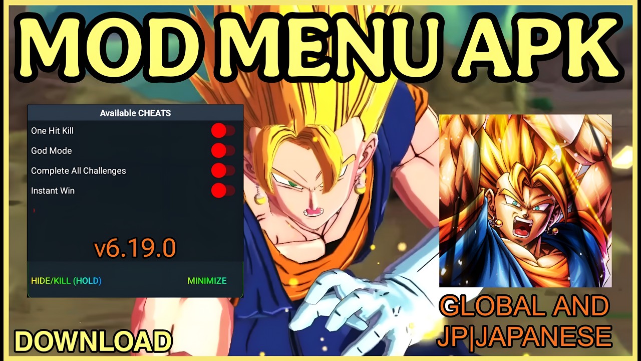 Dragon Ball Legends MOD MENU v6.19.0 APK / Dragon Ball Legends hack / dragon ball legends mod