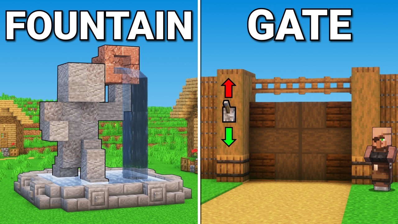 15+ VILLAGE Build Hacks In Minecraft!