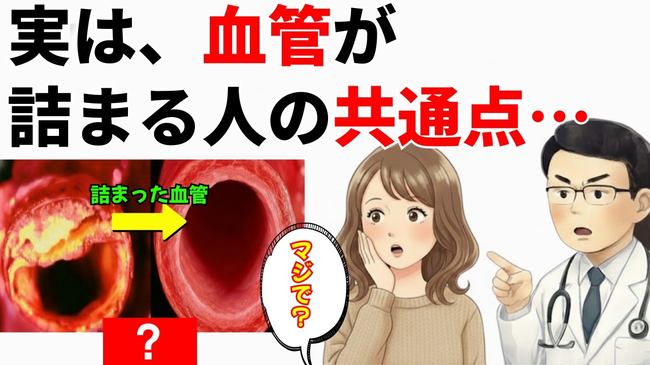 【血管スッキリ】詰まった血管をキレイにする食べ物3選（高血圧・高脂血症）