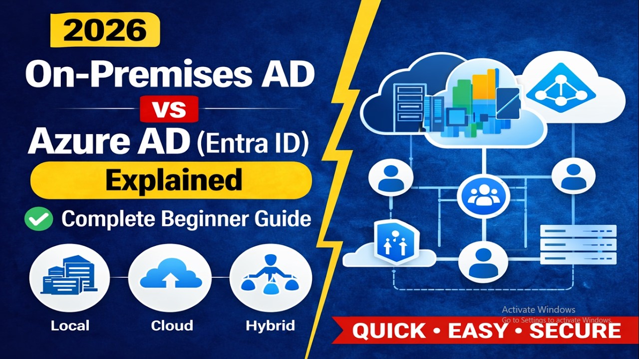 On-Prem AD + Azure AD Integration (Hybrid Identity) Step-by-Step | Full Guide