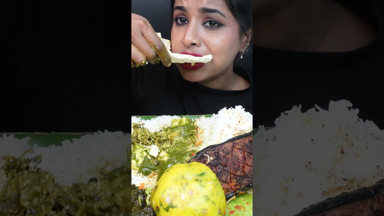 ASMR Eating Spicy Bengali Food Baingan bharta,Aloo ka bharta,Dal Tadka Big Bites ASMR Eating Mukbang