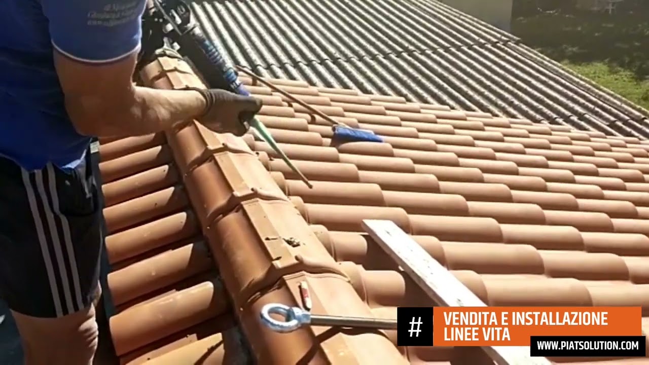 Installazione linea vita ancoraggio puntuale ad Arezzo in Toscana
