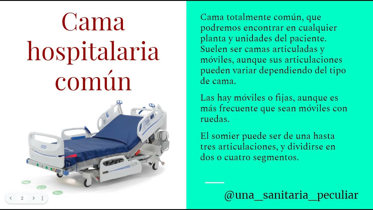 Tipos de Camas HOSPITALARIAS según la Necesidad DEL PACIENTE