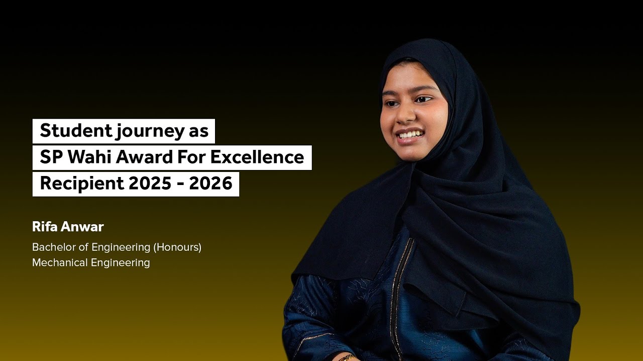 Student Journey as SP Wahi Award for Excellence Recipient 2025 - 2026 | Rifa Anwar