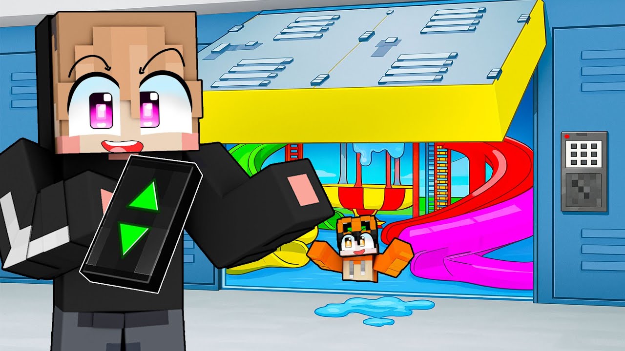 AKU BUAT KOLAM RENANG RAHASIA DI SEKOLAH MINECRAFT!!