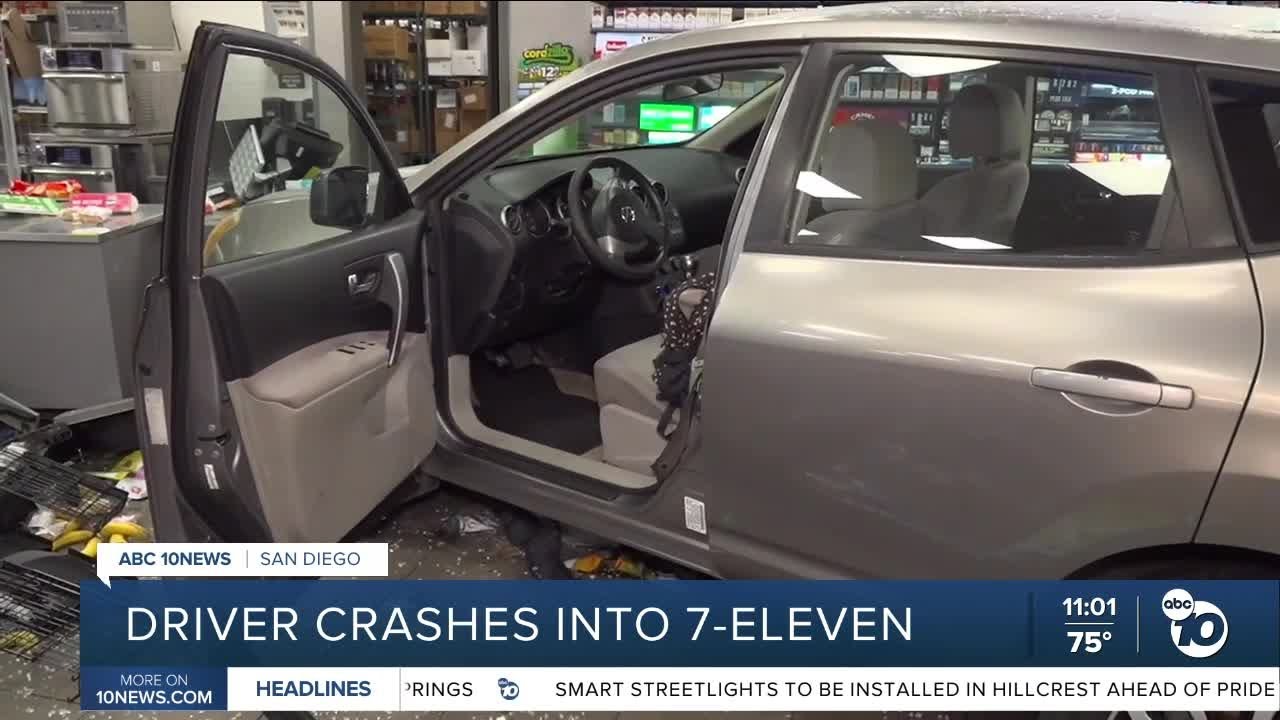 Car crashes into City Heights 7-Eleven store, no injuries reported