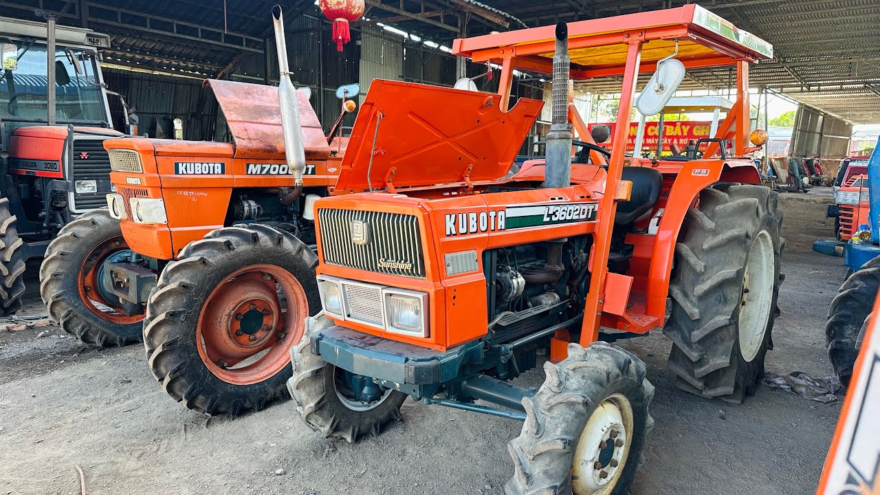 Kubota M7000DT và Kubota L3602DT xe đẹp cập bến Nông Cơ Bảy Ghì. Ae Chốt xe alo 0918.152.958