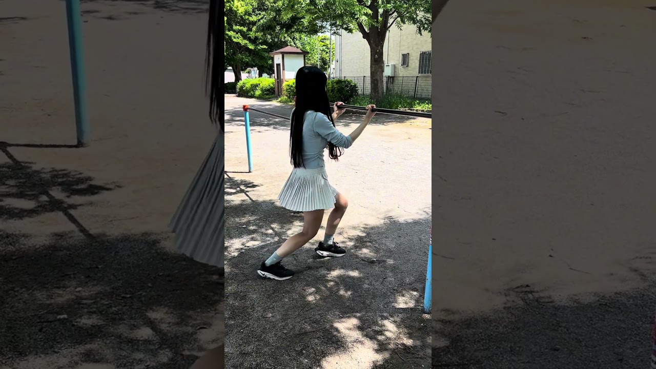 助走プロ逆上がりのコツ　1発チャレンジ#悪魔の姉妹#鉄棒#チャレンジ