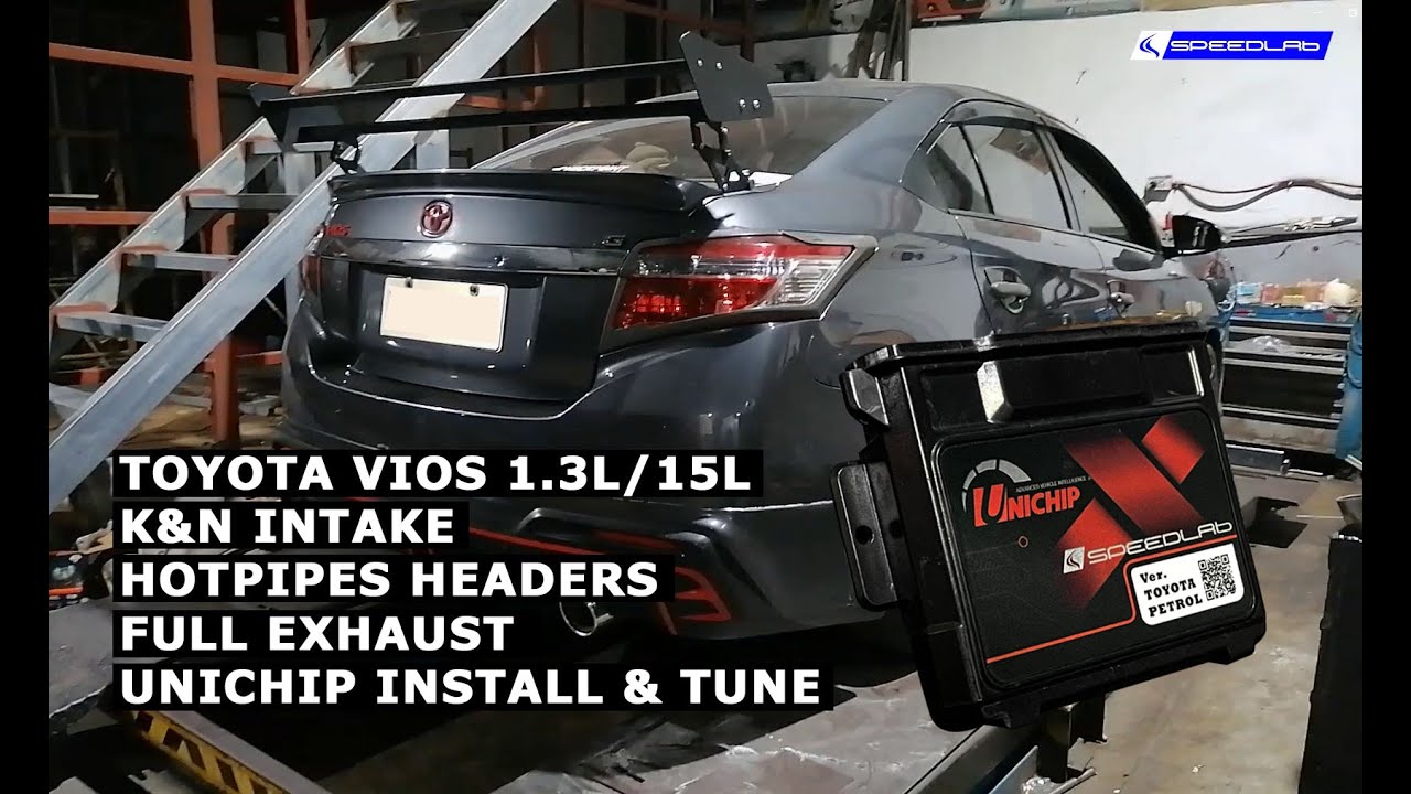 Toyota Vios 1.3L 1.5L Впуск K&N, коллекторы Hotpipes, выхлопная система Tanabe, настройка перепро...