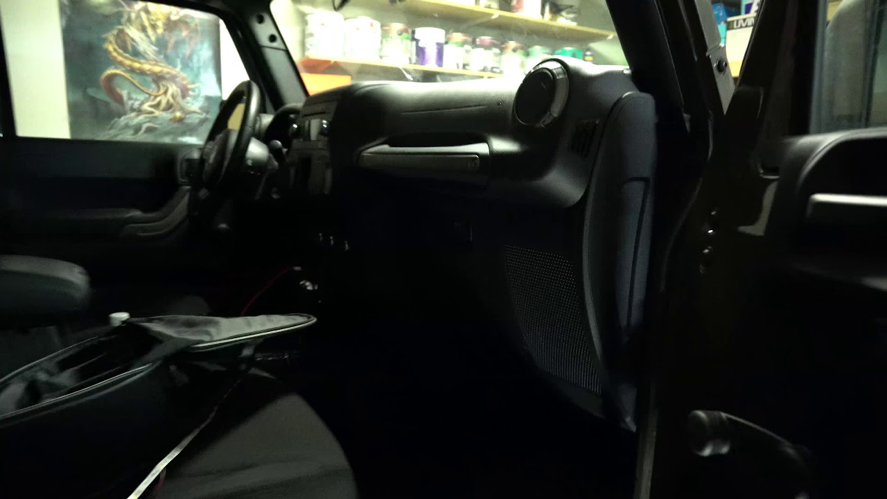 HOW TO INSTALL OR REPLACE FOOTWELL LIGHTS JEEP  WRANGLER JK