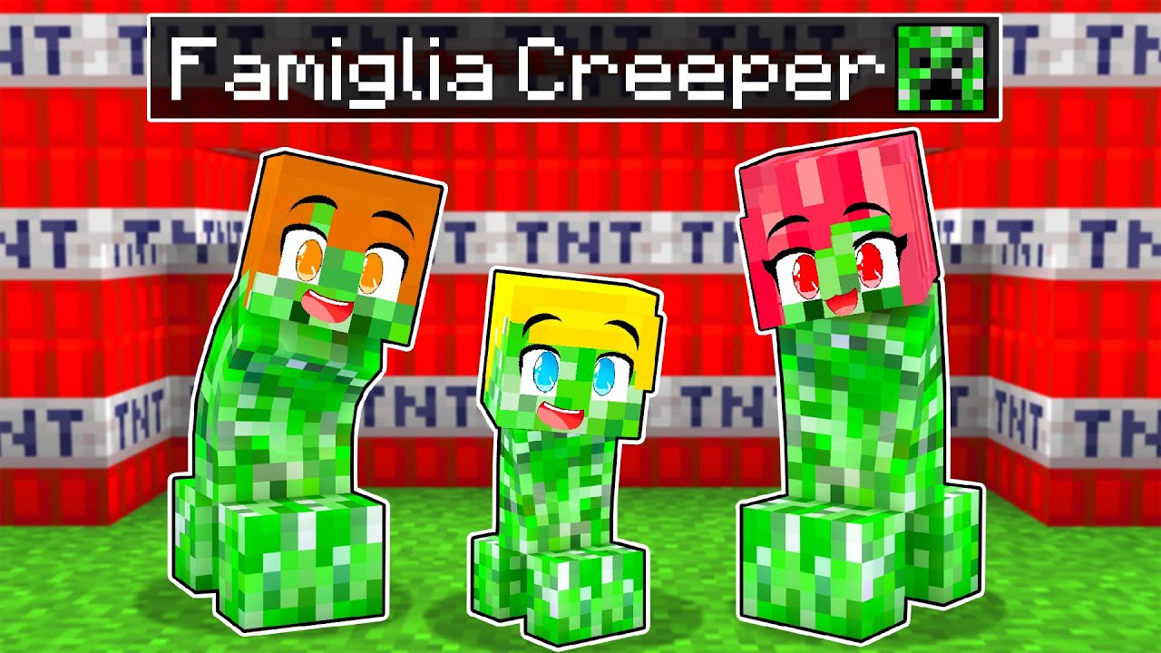 Diventiamo La Famiglia CREEPER Su Minecraft!
