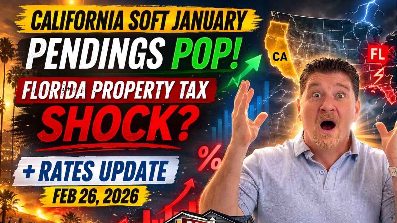 California Soft January, Pendings Pop + Florida Property Tax Shock? + Rates
