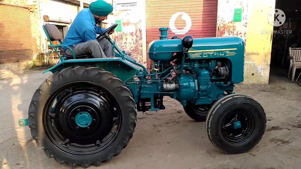 Antique Vintage Russian tractor DT-14 walkaround and driving