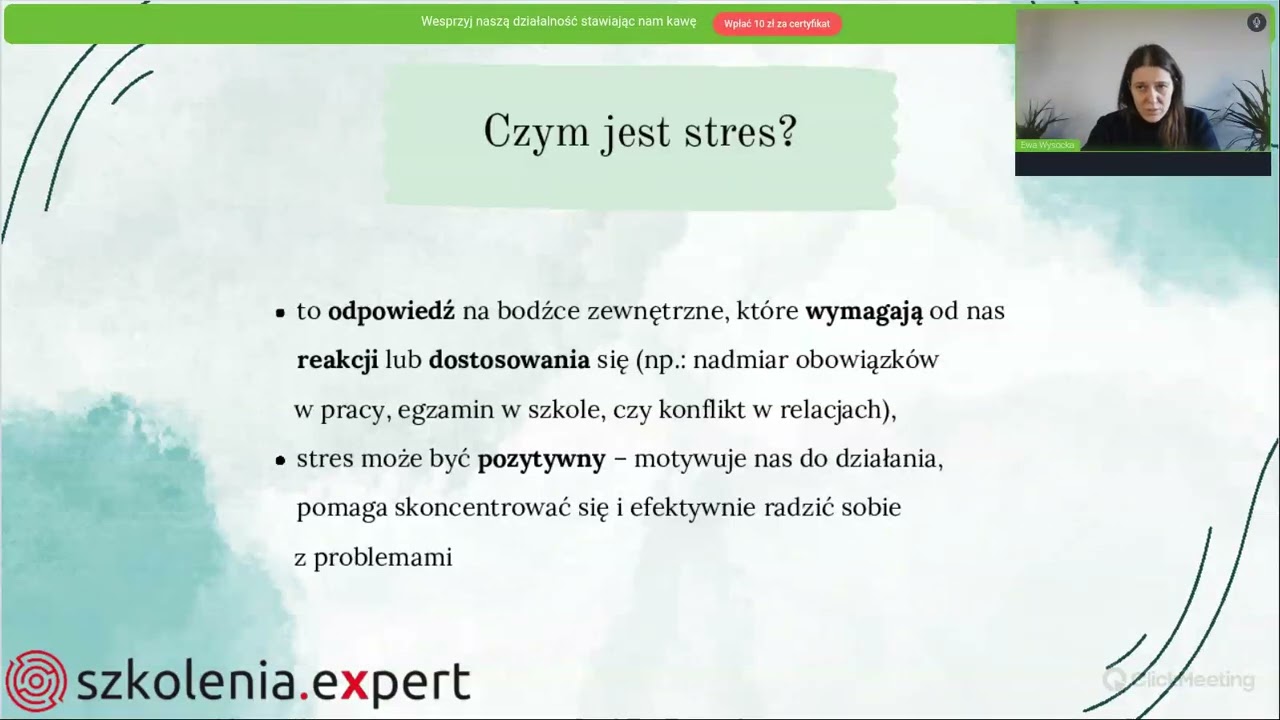 Doraźne metody radzenia sobie ze stresem i lękiem. Spotkanie z ekspertem.