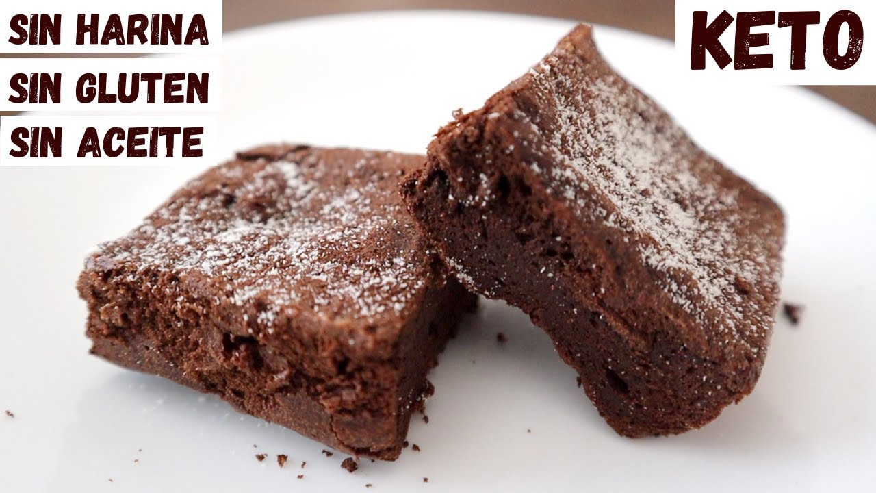 BROWNIES de SÓLO 2 INGREDIENTES 😱(KETO) Sin Harinas, Sin Azúcar, Sin Mantequilla