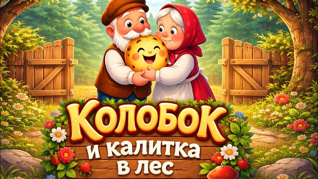 Колобок и калитка в лес || учим животных с самыми маленькими