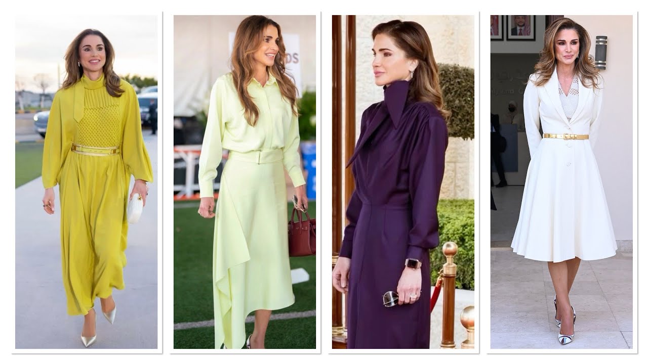 Queen Rania Most Stylish Dresses design 