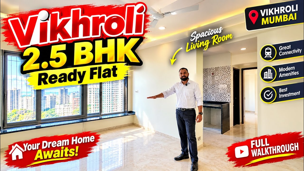2.5BHK in Vikhroli📍Ready to Move flat for sale in Vikhroli East Kannamwar Nagar || Mumbai Flats✅