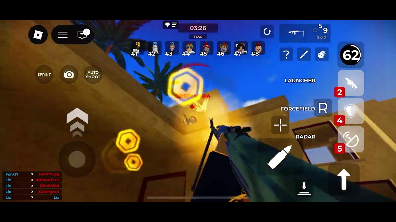 I destroyed in Gunfight arena mobile severs
