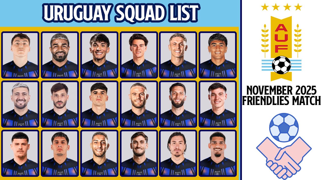 Uruguay's Official Squad International Friendlies  For November 2025