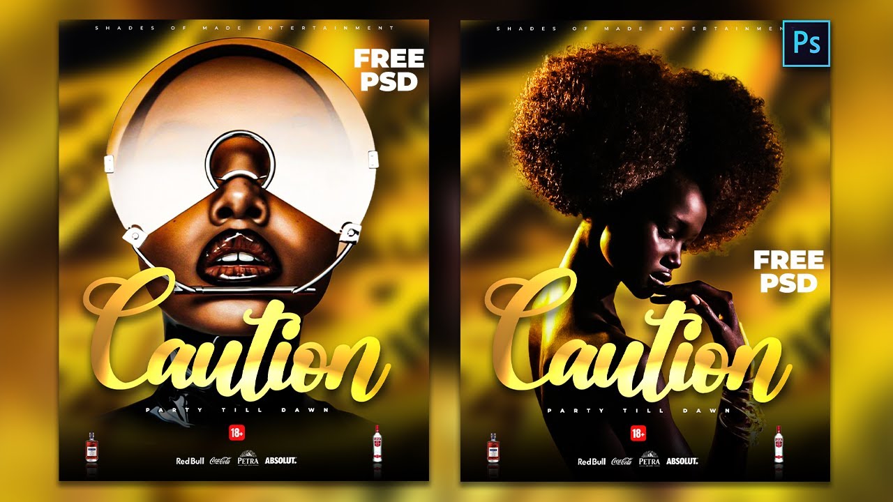 How to Design a Club/Beach Party Poster or Flyer  I Photoshop Tutorial + FREE PSD (for beginners)