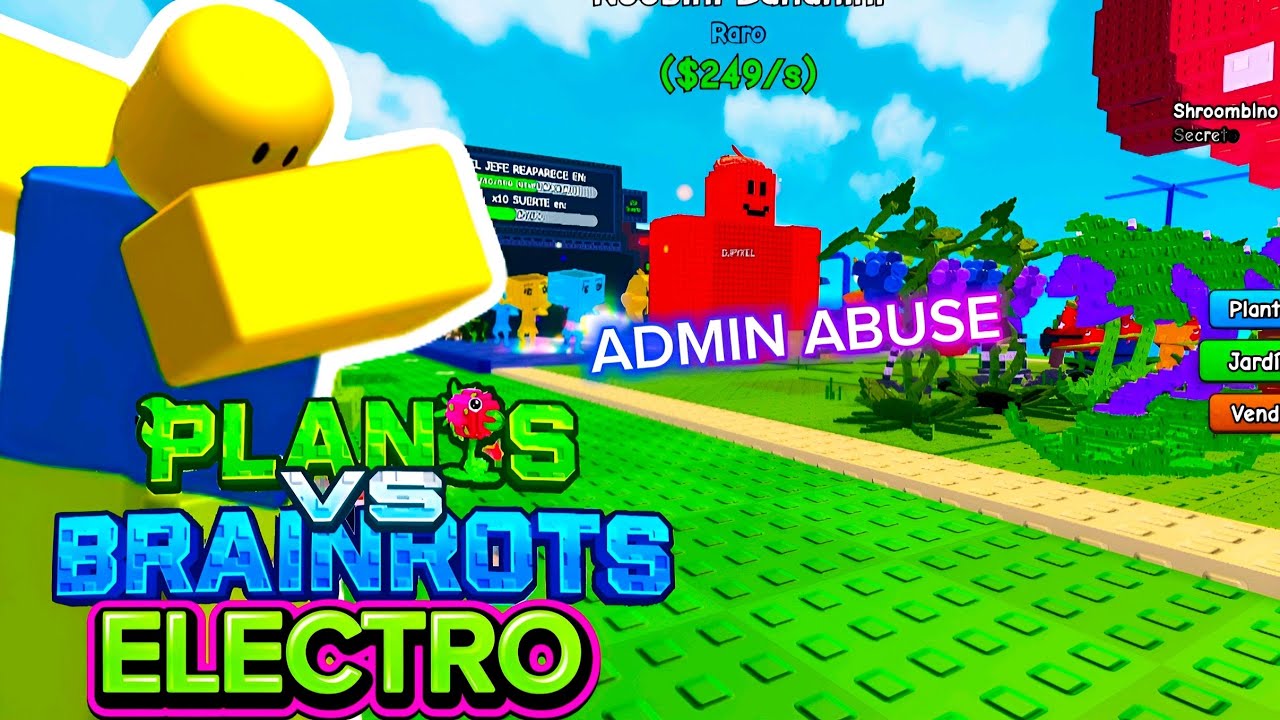 PLANTS VS BRAINROTS  ADMIN ABUSE ELECTRO DANCE - DJ-PYXEL (Music VIDEO 4k HD) #roblox 