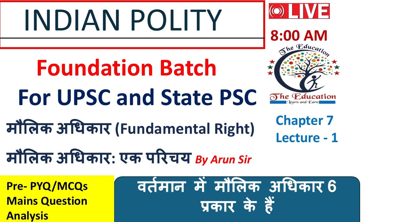 Chapter 7 (lecture 1) मौलिक अधिकार