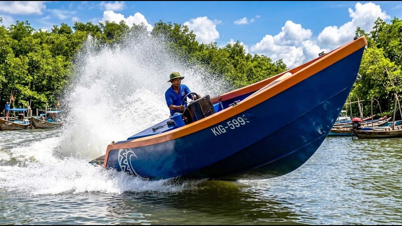 Man Builds a FULL-SIZE Boat Powered by a CAR ENGINE | Start to Finish by @Nasatchannel
