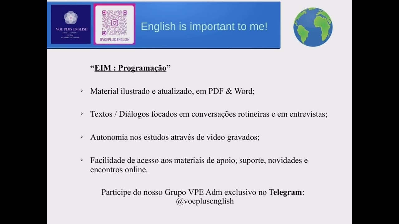 Programa VPE: English is important to me!
