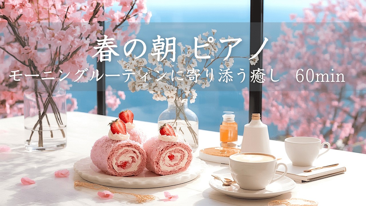 【Playlist】桜色にととのう朝時間― モーニングルーティンに寄り添う癒しピアノ―｜朝用BGM・作業用BGM・リラックス・おうち時間