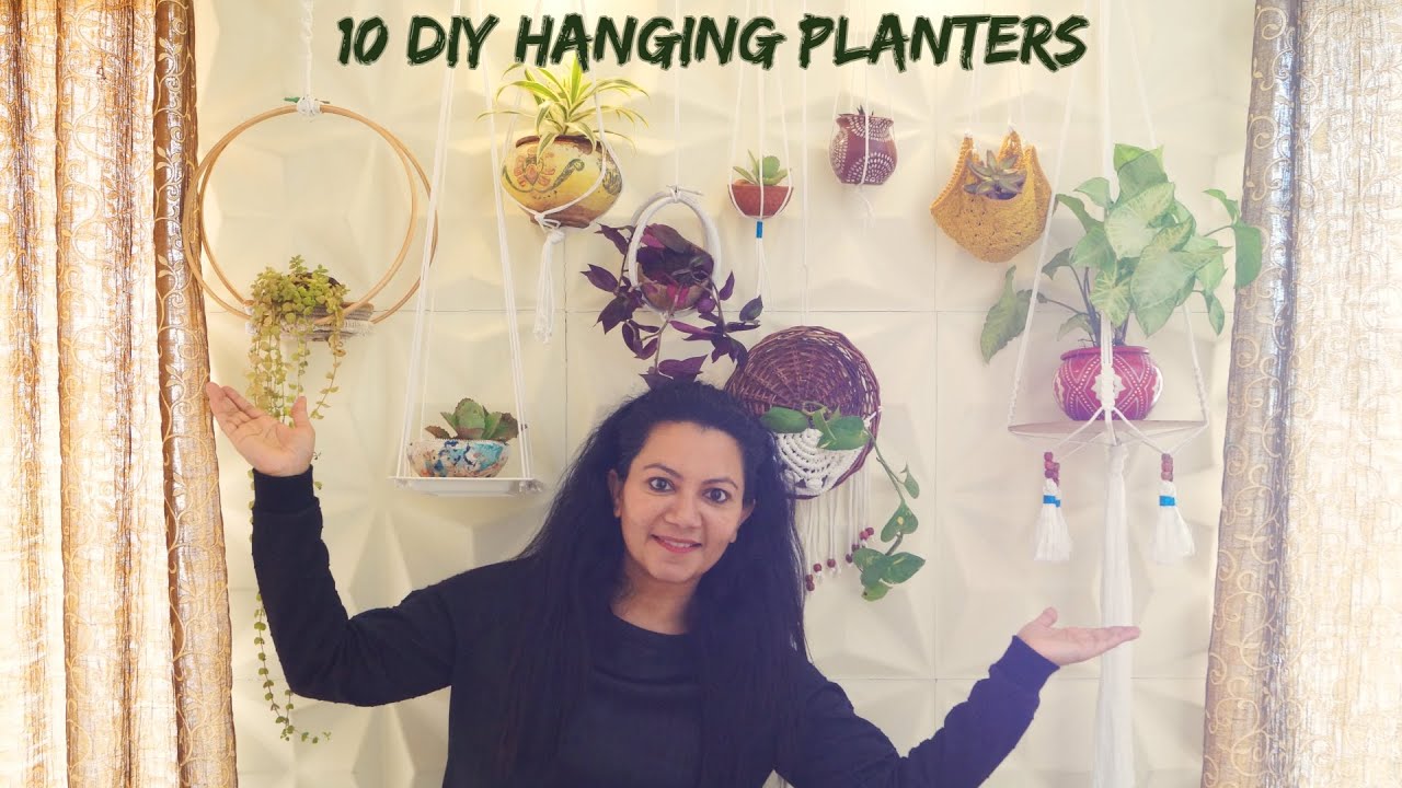 10 DIY Hanging Planters | Pinterest Inspired Hanging Planters
