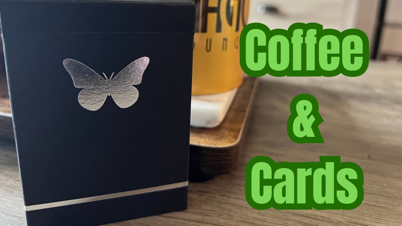 Coffee & Cards: Butterfly Playing Cards Black Series