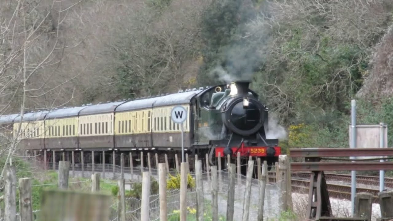Chasing 5239 Goliath along the Dartmouth Steam Railway (line side shots and a ride on the way back)
