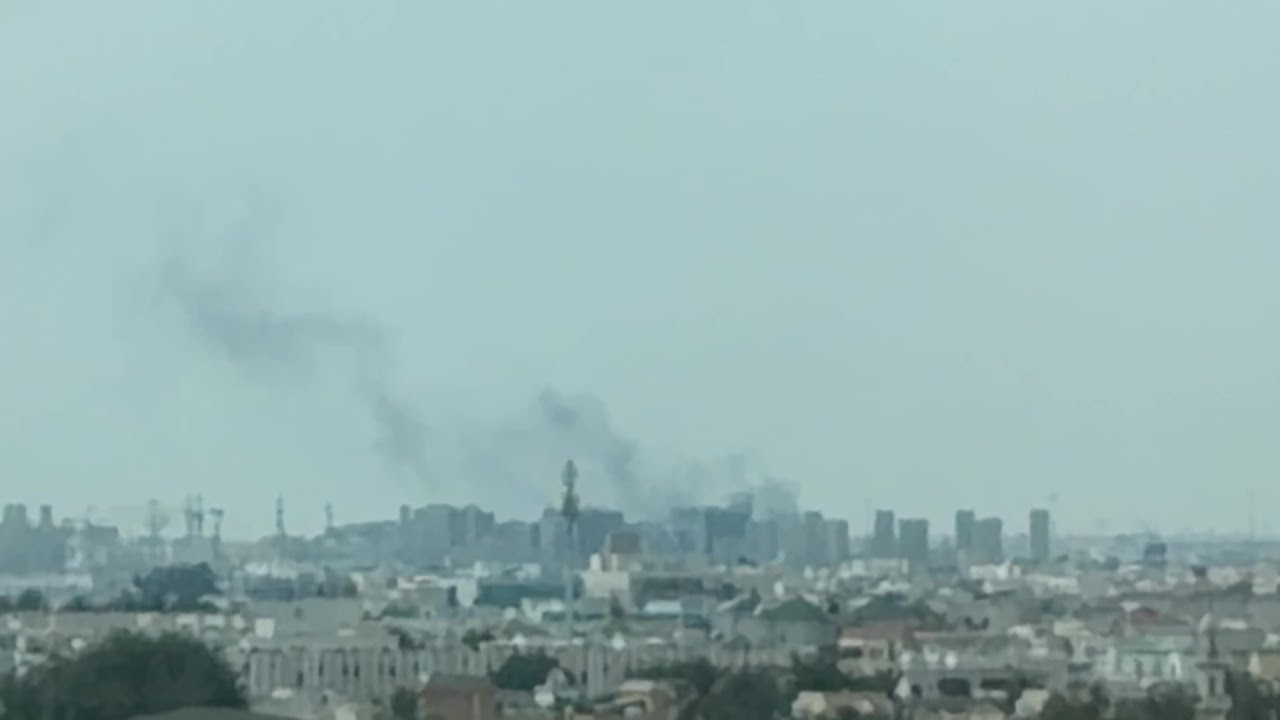 Column of black smoke on Doha horizon following explosions | AFP
