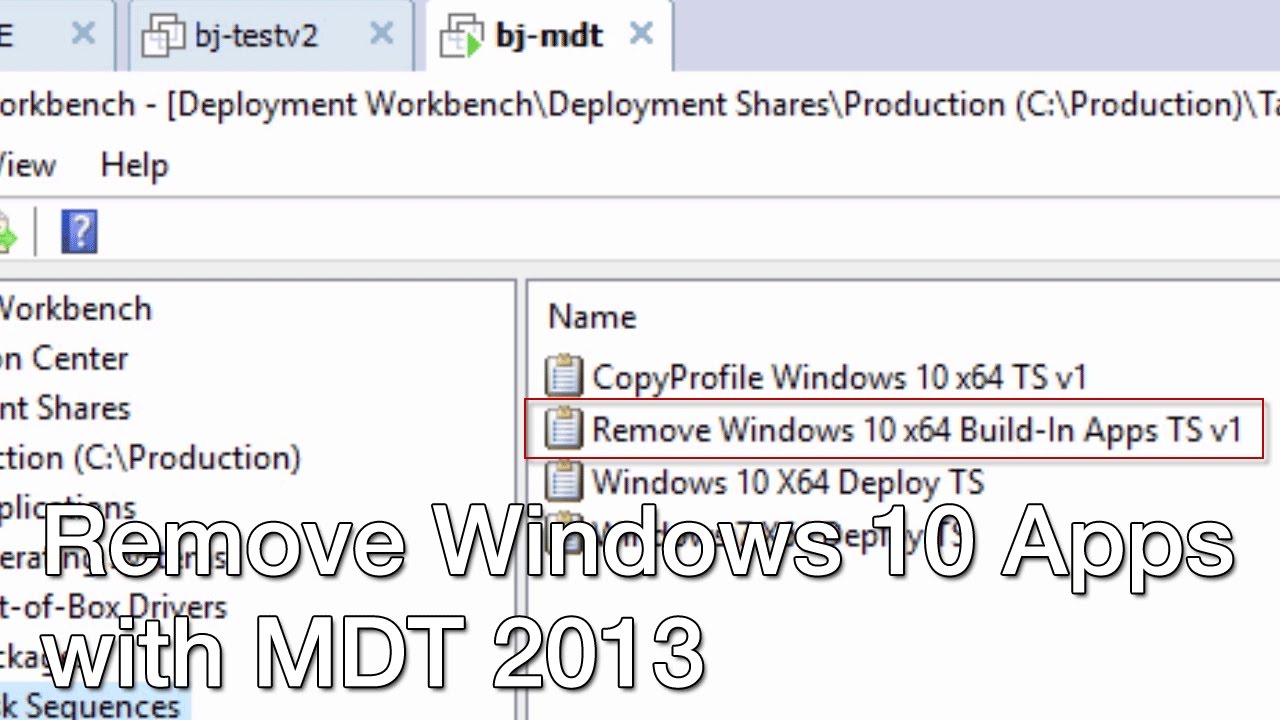 Remove Windows 10 Build Apps with MDT 2013!