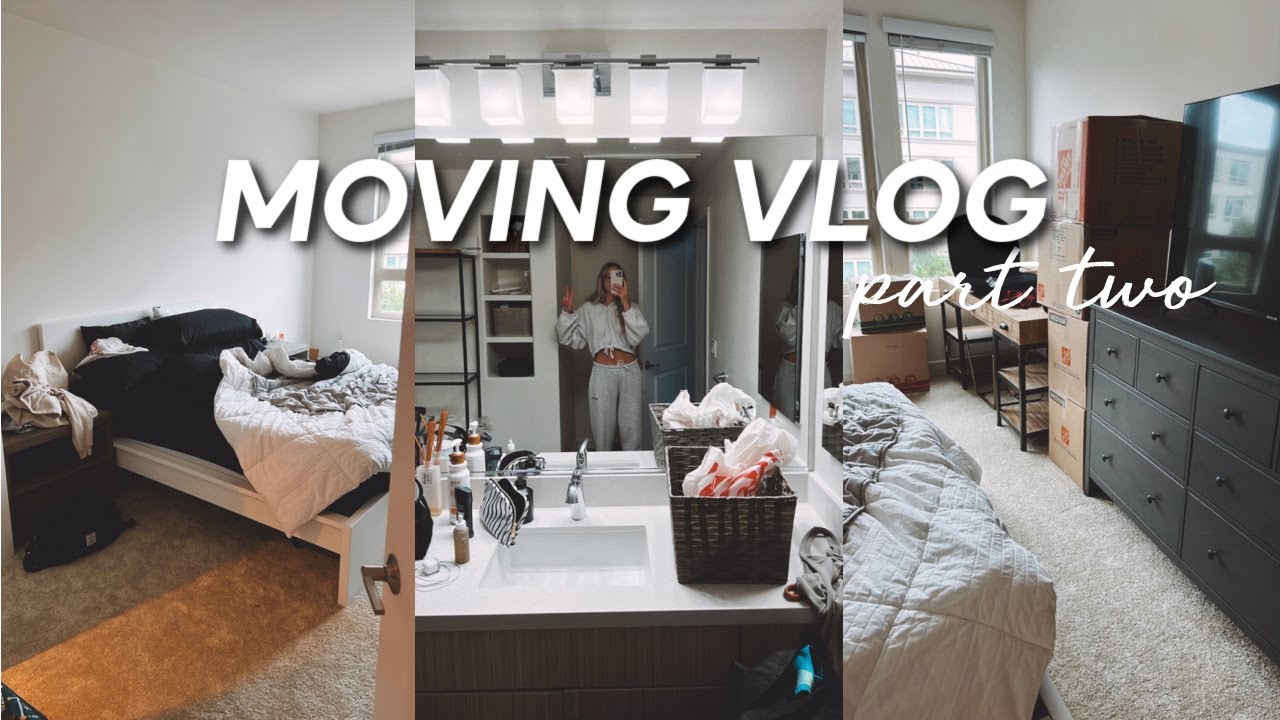 MOVING VLOG 02: first morning in the new place, moving the rest of my stuff and organizing the mess