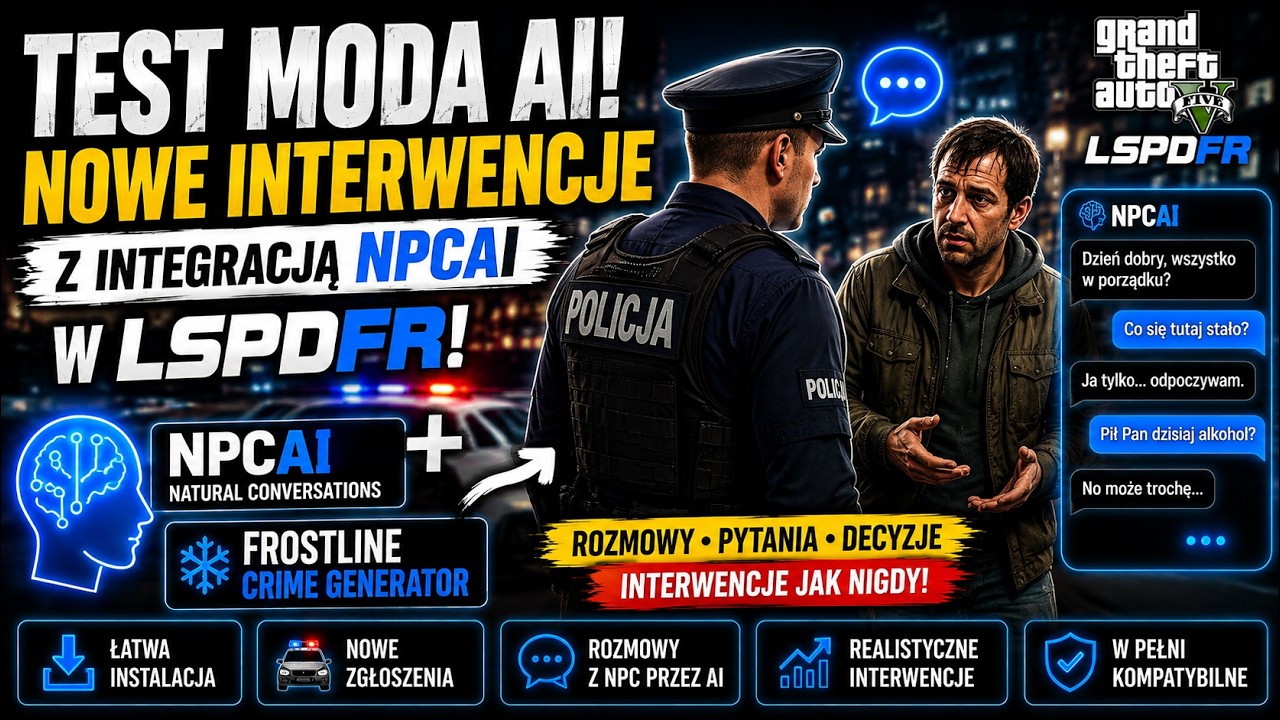 NOWE INTERWENCJE z integracją NPCAI w LSPDFR! Jak je dodać?