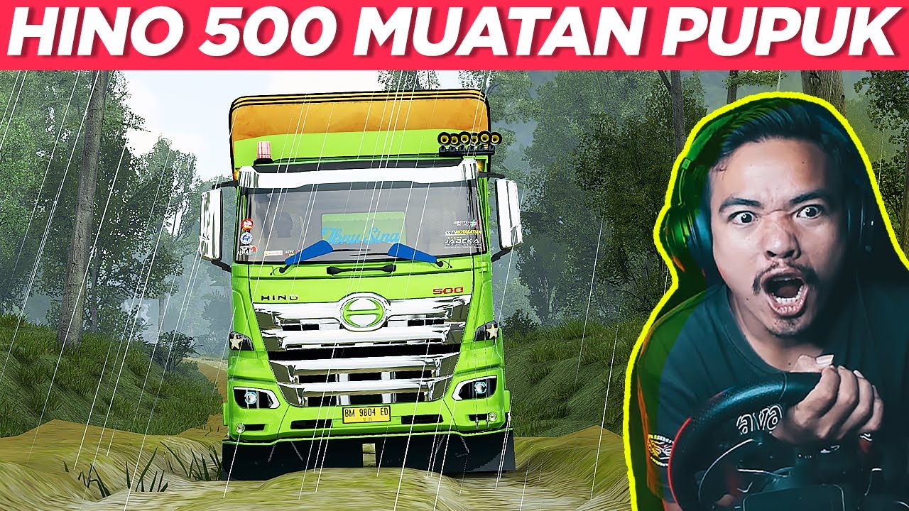 HUJAN DERAS HINO 500 NEKAT KIRIM PUPUK LEWATI SUNGAI APAKAH LOLOS?? - Euro Truck Simulator 2