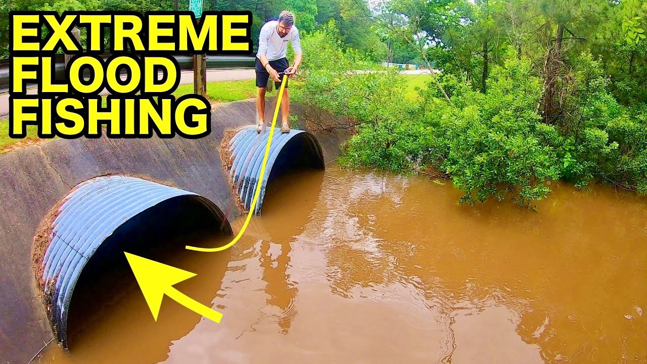 INSANE FISHING during URBAN FLASH FLOODING!!