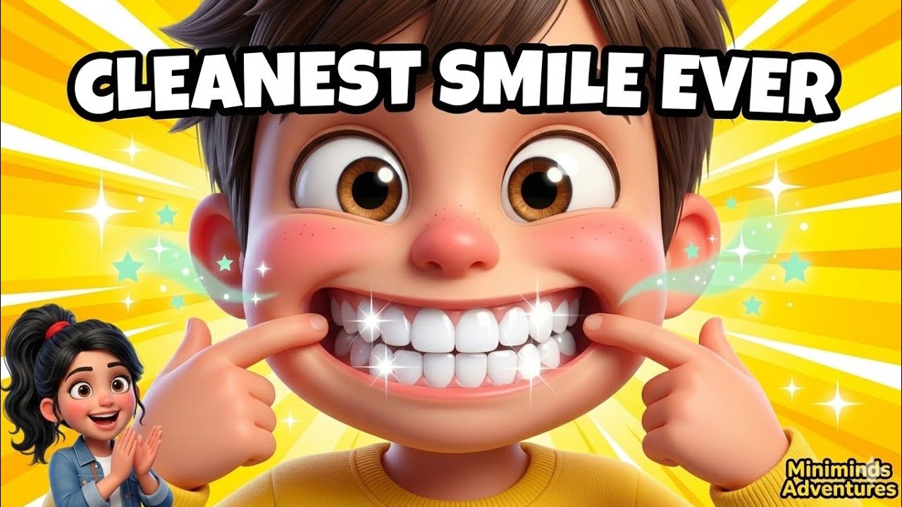 Brush Brush Brush | Teeth Brushing Song For Kids | Ahmad Chanda English Rhyme | Miniminds Adventures