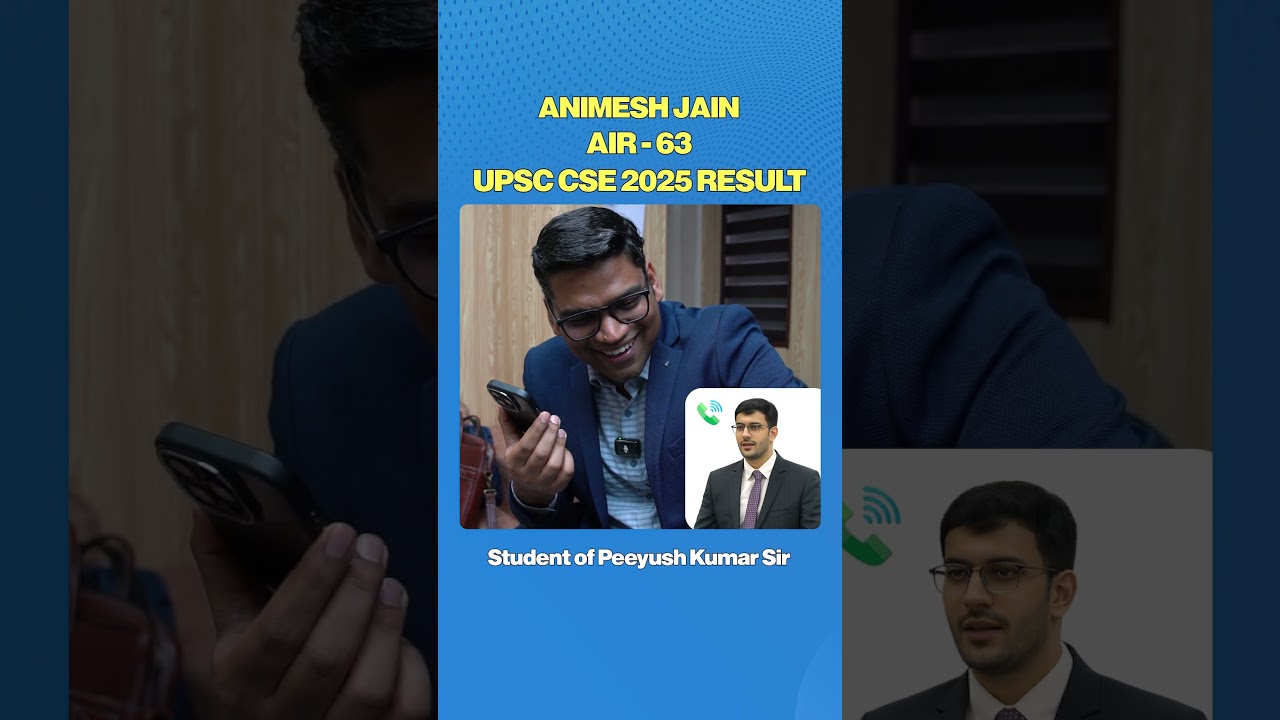 AIR 63 | Animesh Jain | UPSC CSE Result 2025