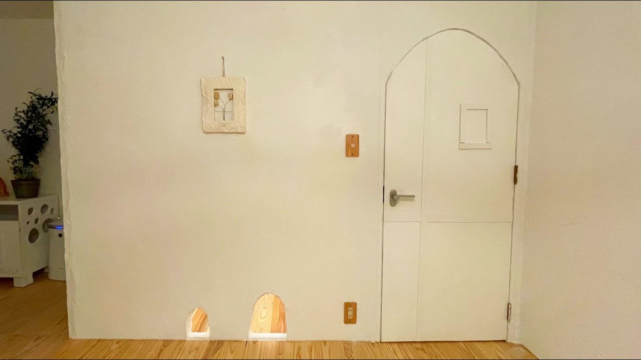 ドアにモールディングを付けてシャビーシックにする【猫家DIY】#43
