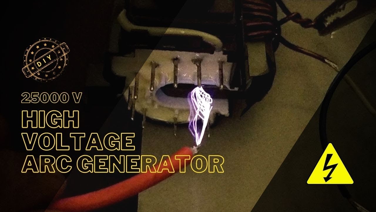 High Voltage Arc Generator using Flyback Transformer  | 25000V | DIY