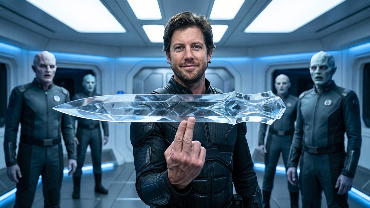 No Alien Could Hold the Gravity Blade — The Human Balanced It on Two Fingers