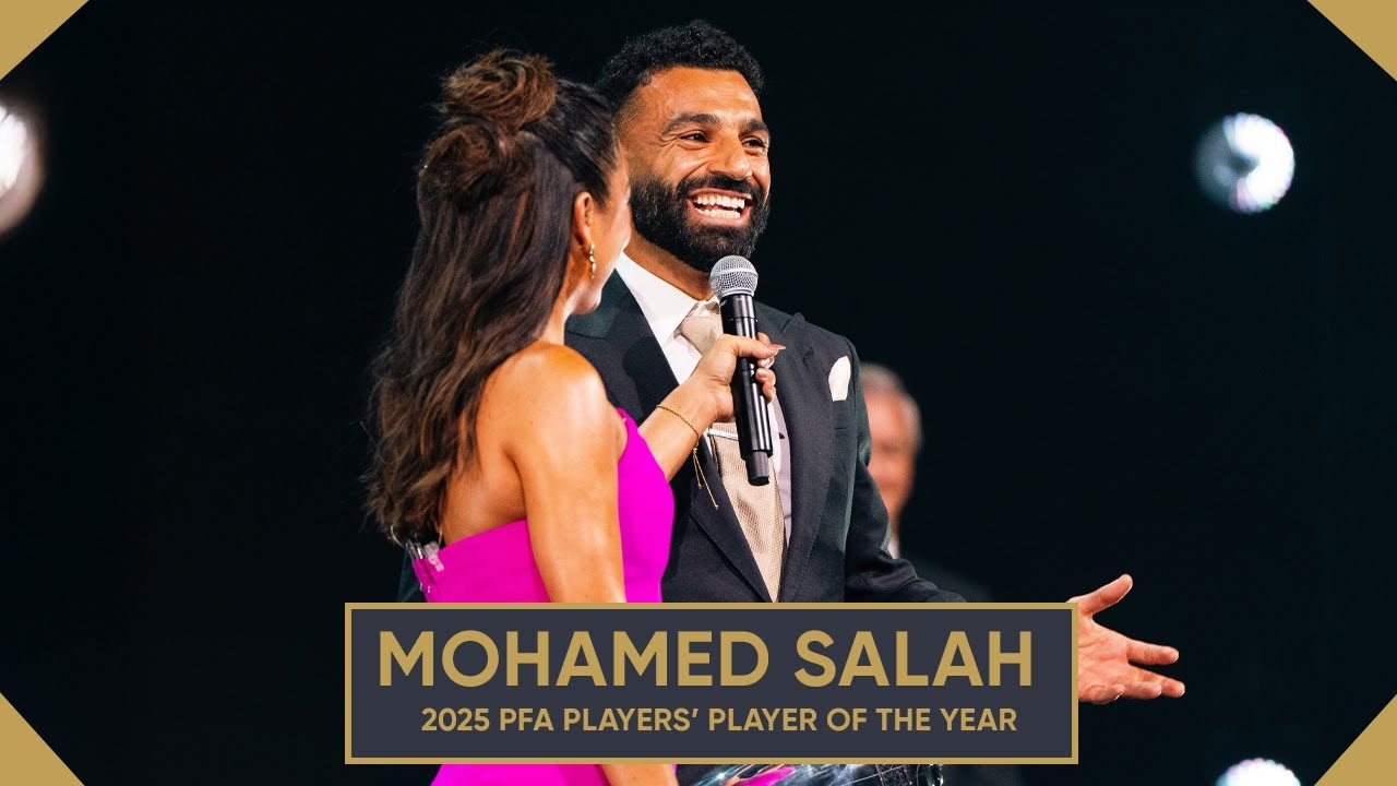 2025 PFA Awards | Mo Salah speaks on becoming the first three time PFA Players' Player of the Year 🏆